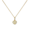 Halskette mit Anhänger aus 9 Karat Gold und klarem CZ-Kristall in flacher Herzform, 16–20 Zoll