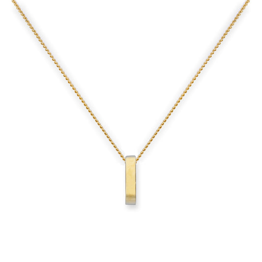 Halskette mit Karma-Kreis-Anhänger aus 9 Karat Gold, 40–50 cm