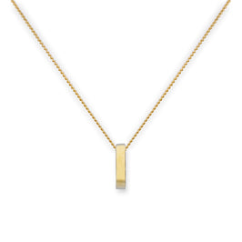 Halskette mit Karma-Kreis-Anhänger aus 9 Karat Gold, 40–50 cm