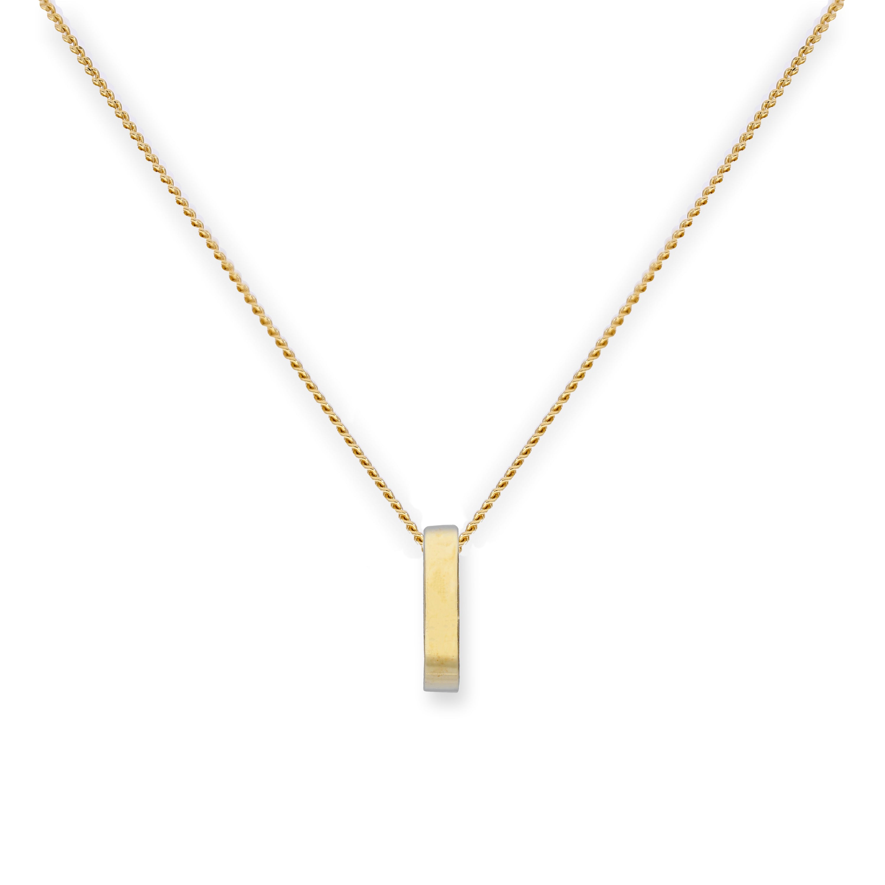 Halskette mit Karma-Kreis-Anhänger aus 9 Karat Gold, 40–50 cm