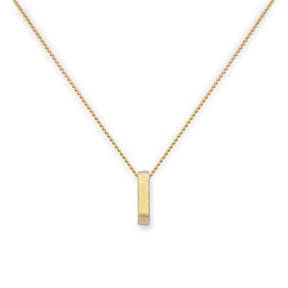 Halskette mit Karma-Kreis-Anhänger aus 9 Karat Gold, 40–50 cm