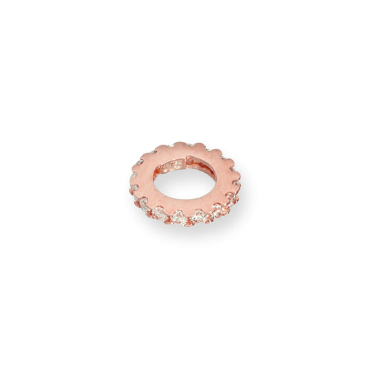 9 Karat Roségold & Klar CZ Kristall Rad Anhänger