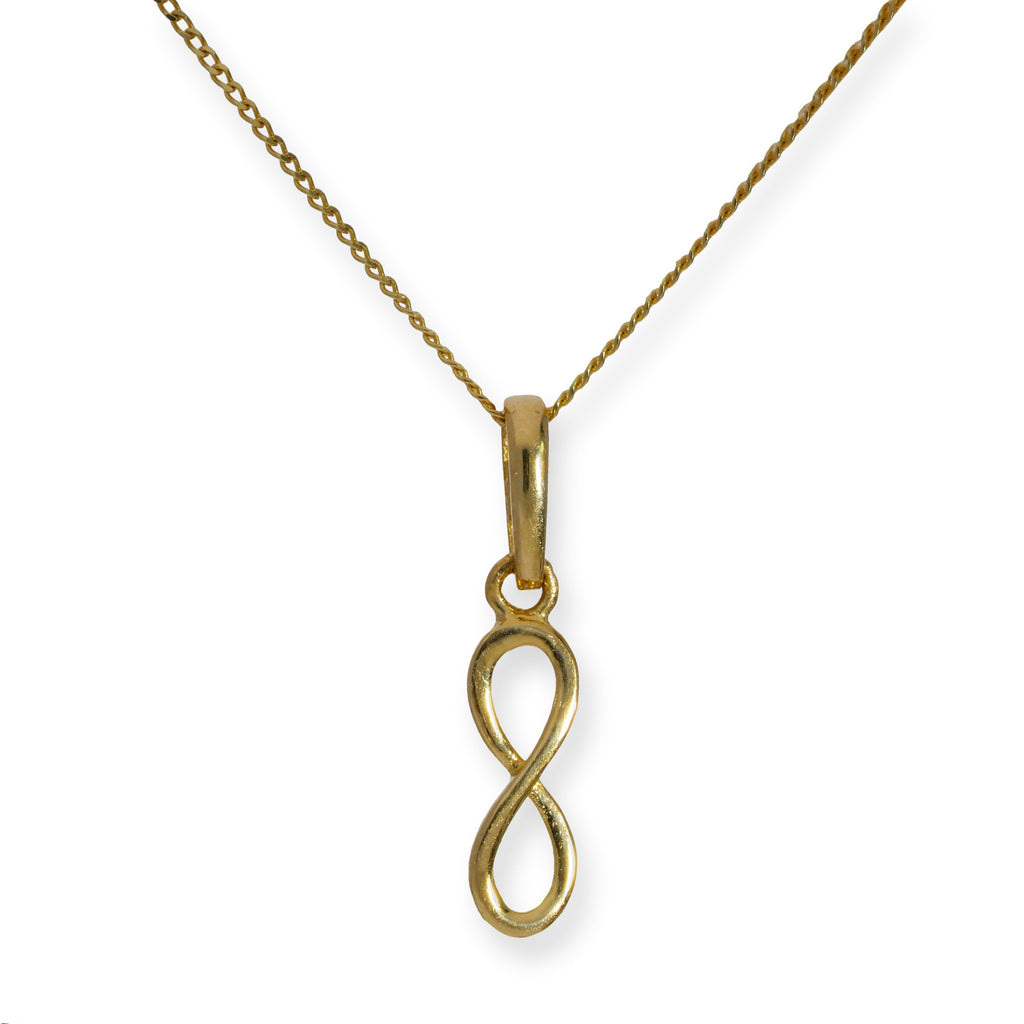 Halskette mit Unendlichkeitssymbol aus 9 Karat Gold, 40–50 cm