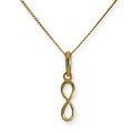 Halskette mit Unendlichkeitssymbol aus 9 Karat Gold, 40–50 cm