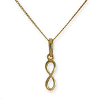 Halskette mit Unendlichkeitssymbol aus 9 Karat Gold, 40–50 cm