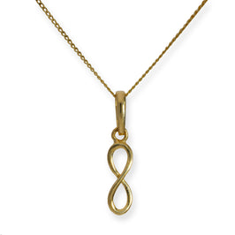 Halskette mit Unendlichkeitssymbol aus 9 Karat Gold, 40–50 cm