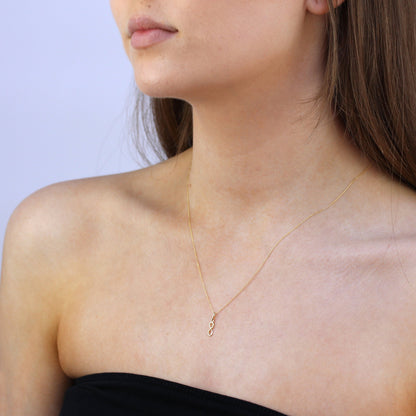 Halskette mit Unendlichkeitssymbol aus 9 Karat Gold, 40–50 cm