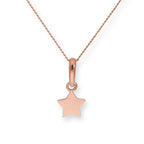 9 Karat Roségold Stern-Anhänger Halskette