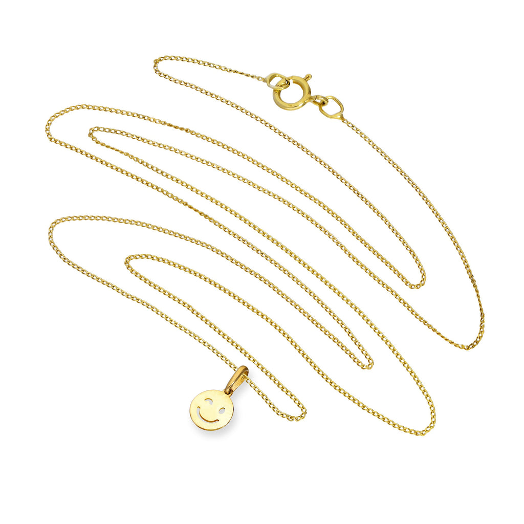 9 Karat Gold Anhänger mit zwinkerndem Smiley