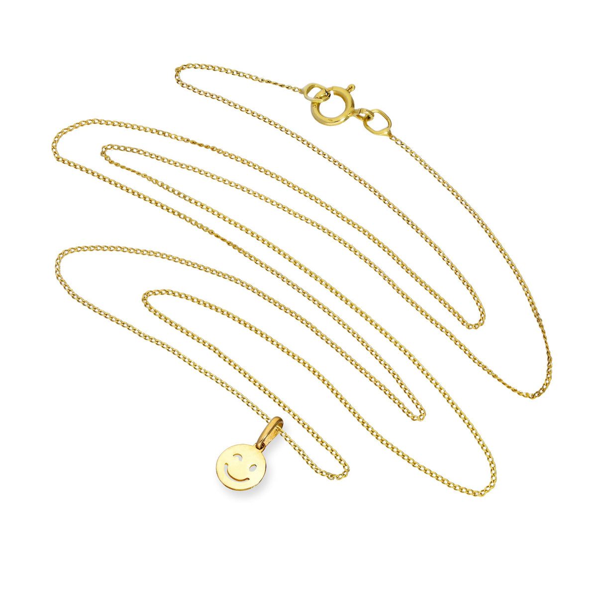 9 Karat Gold Anhänger mit zwinkerndem Smiley