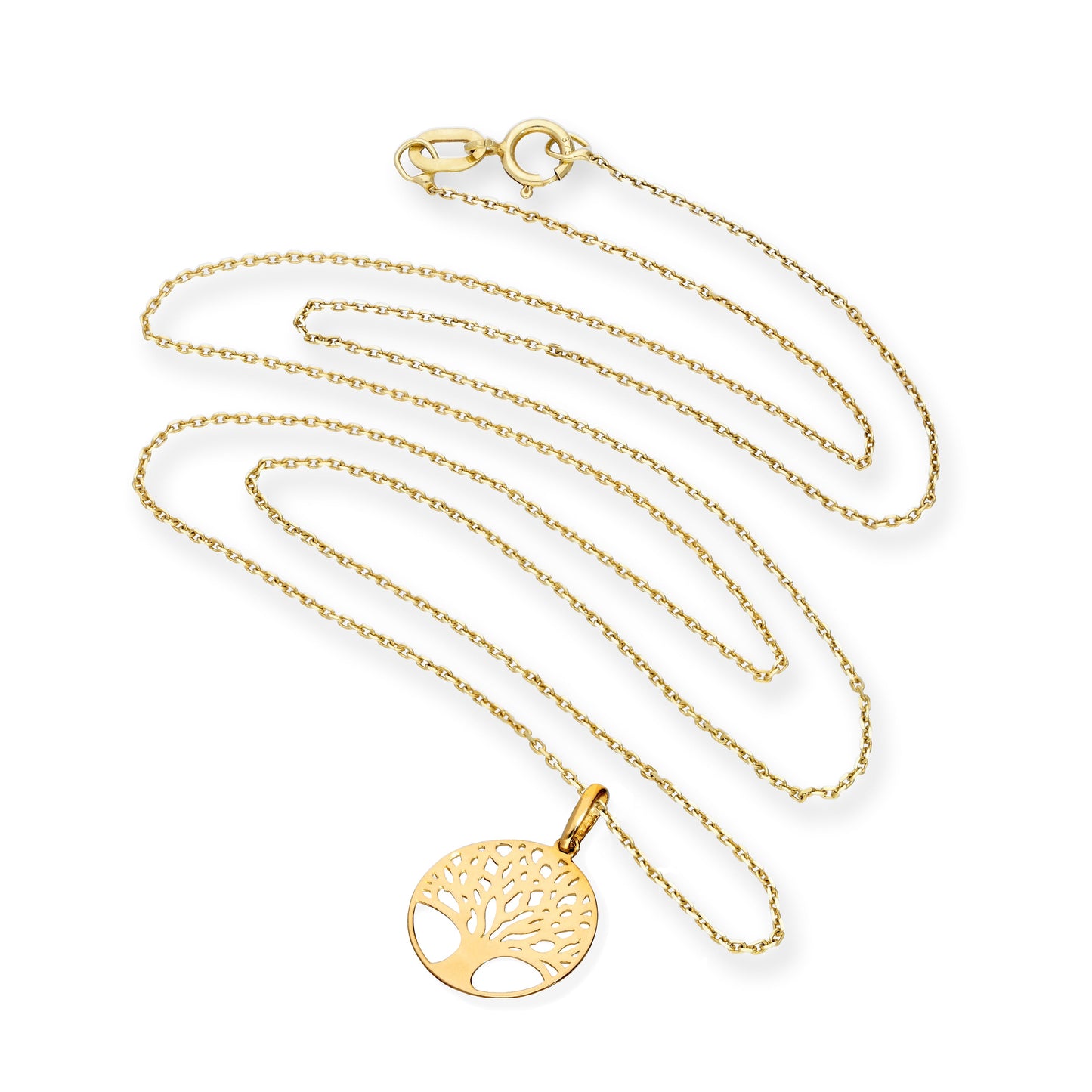 Halskette mit Lebensbaum-Anhänger aus 9 Karat Gold