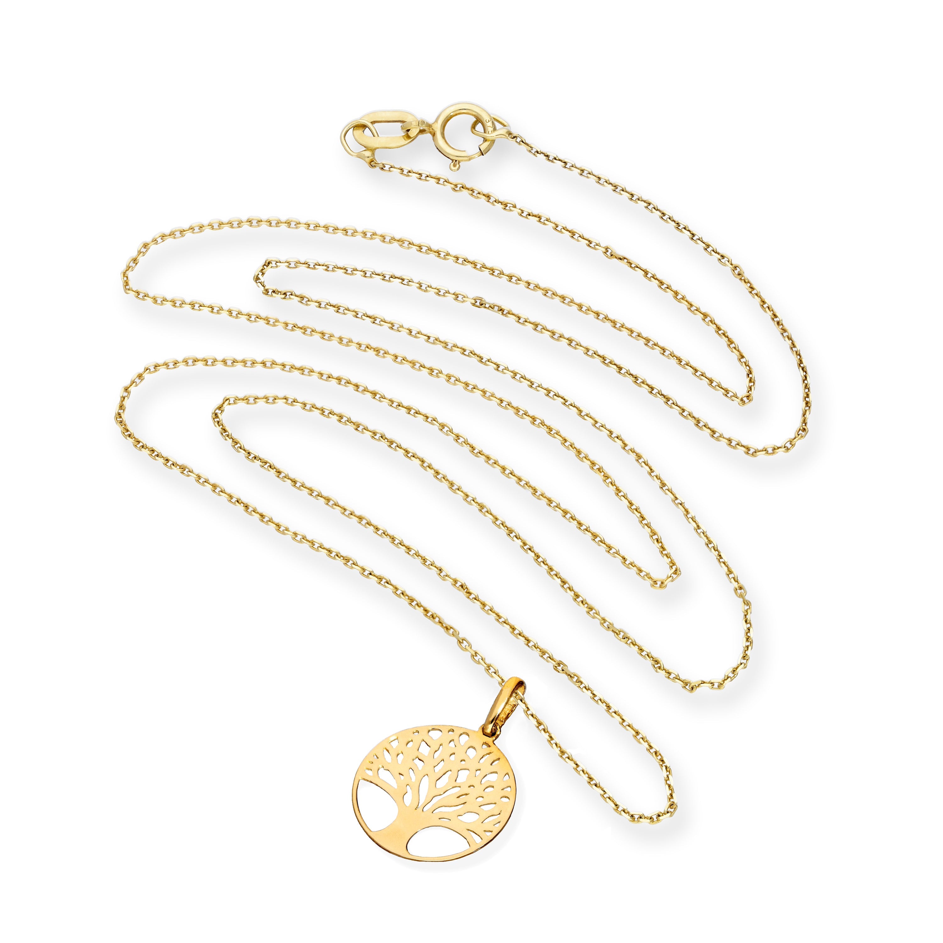 Halskette mit Lebensbaum-Anhänger aus 9 Karat Gold