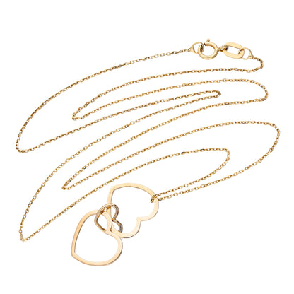 Halskette mit dreifach ineinander verschlungenen Herzen aus 9 Karat Gold