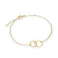 Karma-Kreis-Armband aus 9 Karat Gold, 18 cm