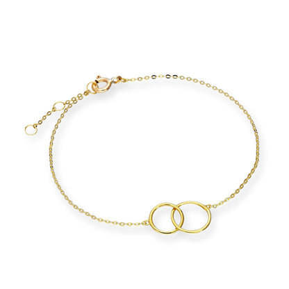 9 Karat Gold 18cm Karma Kreise Armband