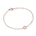 9 Karat Roségold & Klar CZ Kristall 18 cm Karma Kreis Armband