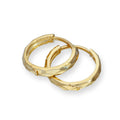 9 Karat Gold Facettiert Klappcreolen Ohrringe
