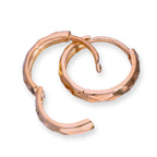 9 Karat Roségold Facettiert Klappcreolen Ohrringe 