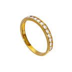 9 Karat Gold & CZ Kristall Halb Eternity Stacking Ring Größe I-U