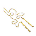9 Karat Gold Stange Durchzieher Ohrringe