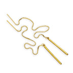 9 Karat Gold Stange Durchzieher Ohrringe