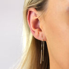 9 Karat Gold Stange Durchzieher Ohrringe
