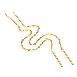 9 Karat Gold Stange Durchzieher Ohrringe
