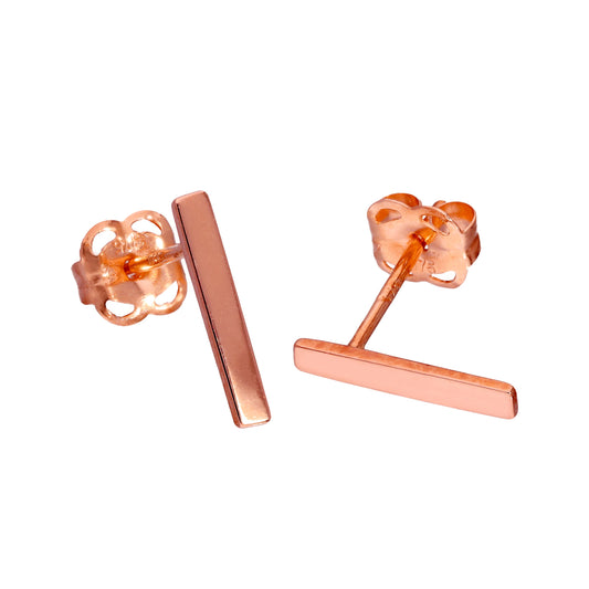 9 Karat Roségold Stange Ohrstecker