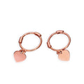 9 Karat Roségold Herz Creolen Ohrringe