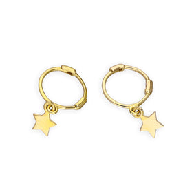 9 Kara Gold Stern Creolen Ohrringe