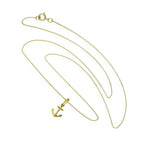 Halskette aus 9 Karat Gold mit Ankeranhänger, 40-50 cm