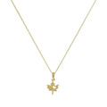 9 Karat Gold Halskette mit Blatt und ausgeschnittenem Herz – 16–20 Zoll