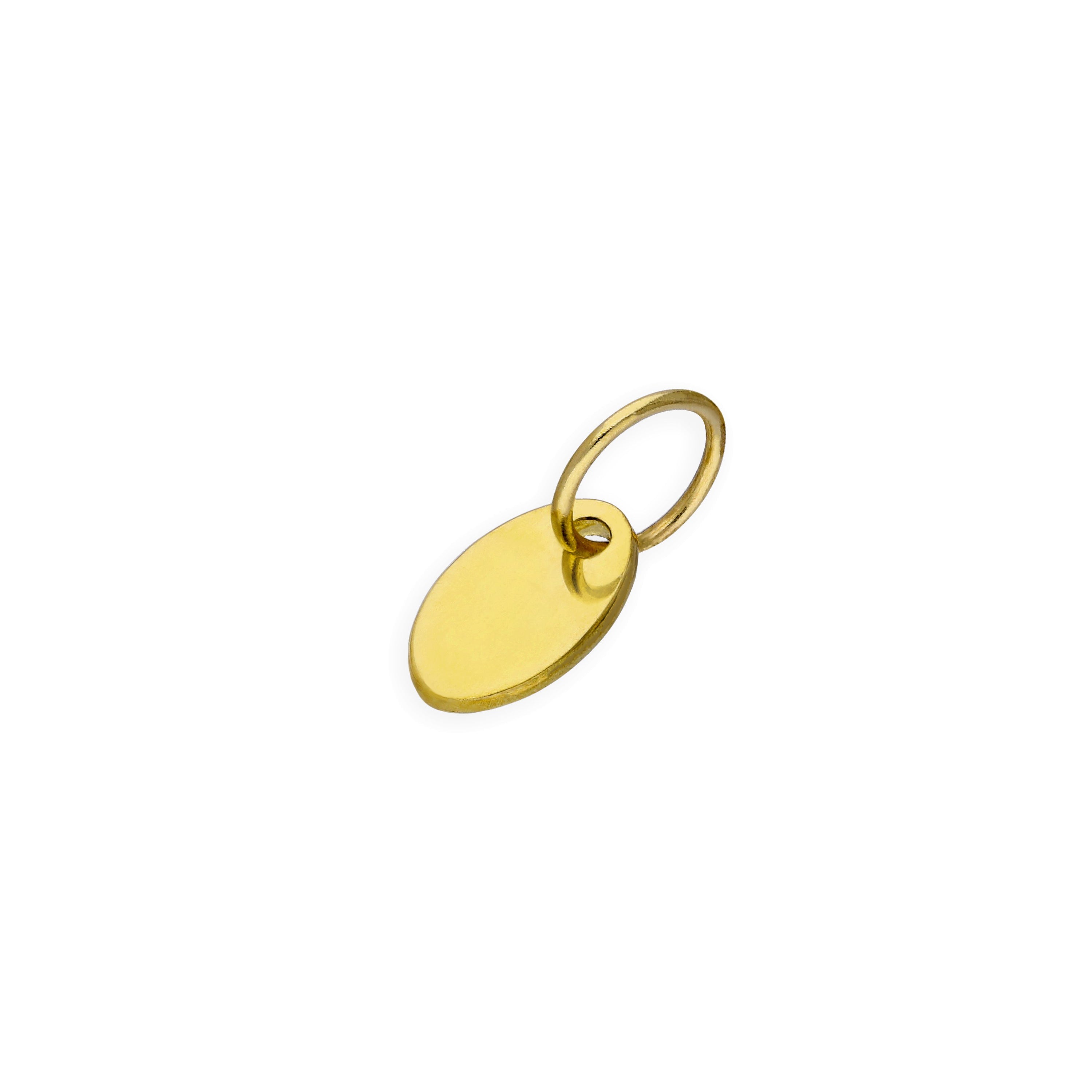 9 Karat Gold Oval Armband Schild