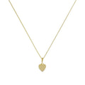 Halskette aus 9 Karat Gold mit kleinem, gravierbarem Herz-Anhänger, 40 - 50 cm