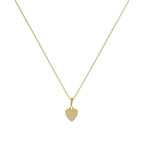 Halskette aus 9 Karat Gold mit kleinem, gravierbarem Herz-Anhänger, 40 - 50 cm