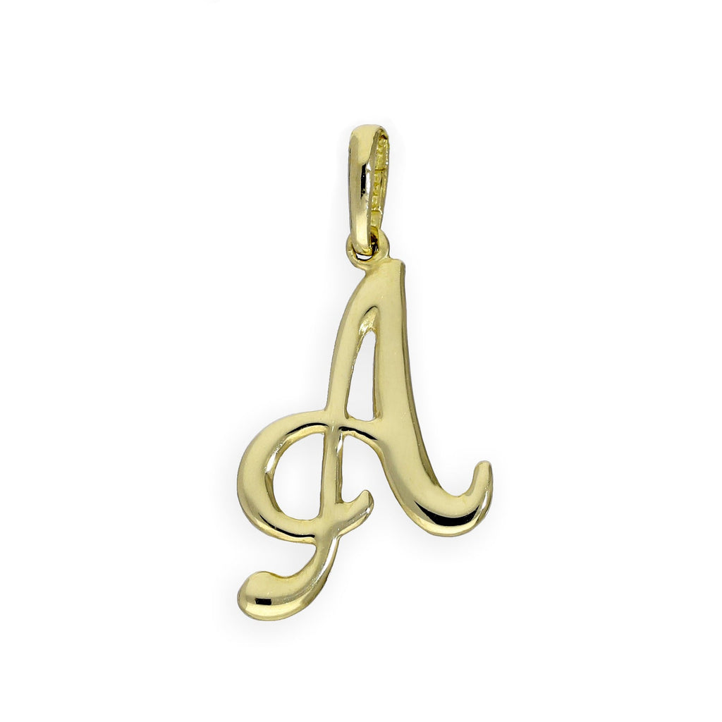 9 Karat Gold Fancy Kalligraphie-Buchstabenanhänger A - Z