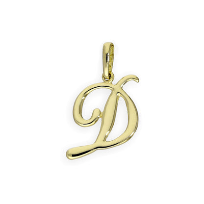 9 Karat Gold Fancy Kalligraphie-Buchstabenanhänger A - Z