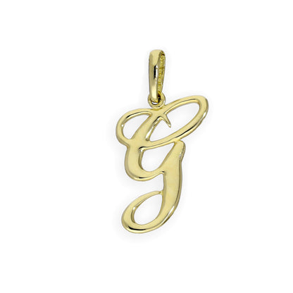 9 Karat Gold Fancy Kalligraphie-Buchstabenanhänger A - Z