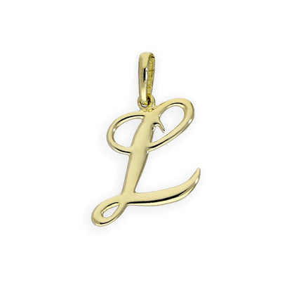 9 Karat Gold Fancy Kalligraphie-Buchstabenanhänger A - Z