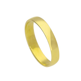 9 Karat Gold gravierbarer 4 mm Ehering Größe I–U