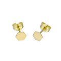 9 Karat Gold 4 mm Sechseck Ohrstecker