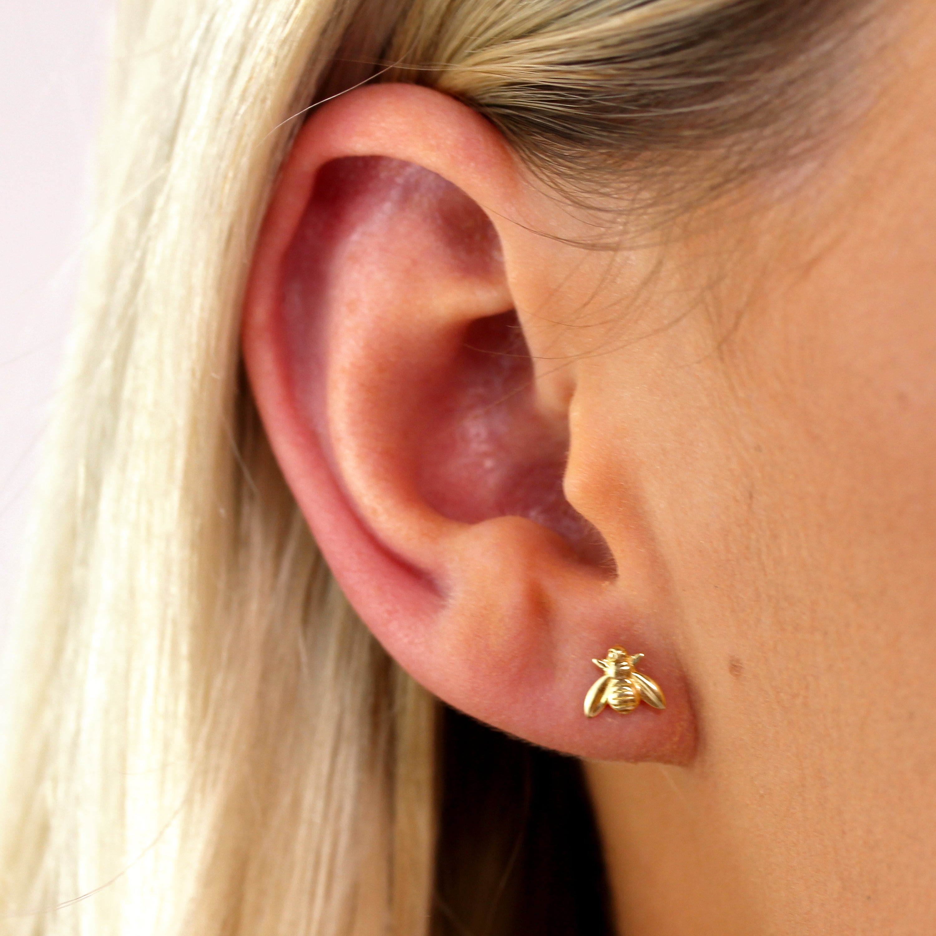 9 Karat Gold Biene Ohrstecker