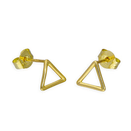 9 Karat Gold Offen Dreieck Ohrstecker