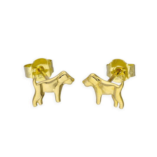 9 Karat Gold Labrador Ohrstecker