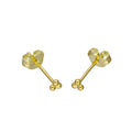 Winzig 9 Karat Gold Drei Kreise Ohrstecker
