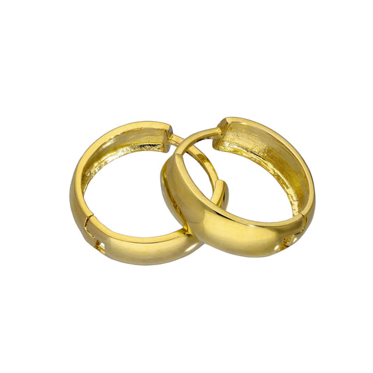 9 Karat Gold 14mm Scharnier Klappcreolen Ohrringe