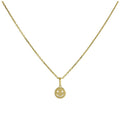 Halskette mit Smiley-Anhänger aus 9 Karat Gold, 16–20 Zoll