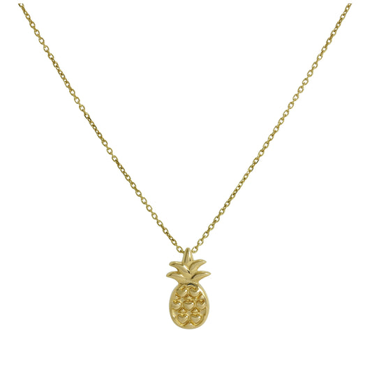 9ct Gold Pineapple Pendant Necklace 16 - 20 Inches