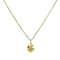 Halskette mit Anhänger aus 9 Karat Gold in Form eines vierblättrigen Kleeblatts, 40–50 cm