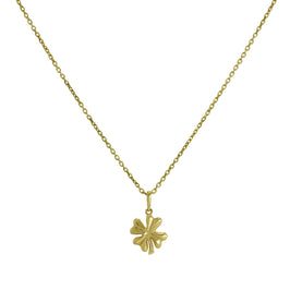 Halskette mit Anhänger aus 9 Karat Gold in Form eines vierblättrigen Kleeblatts, 40–50 cm